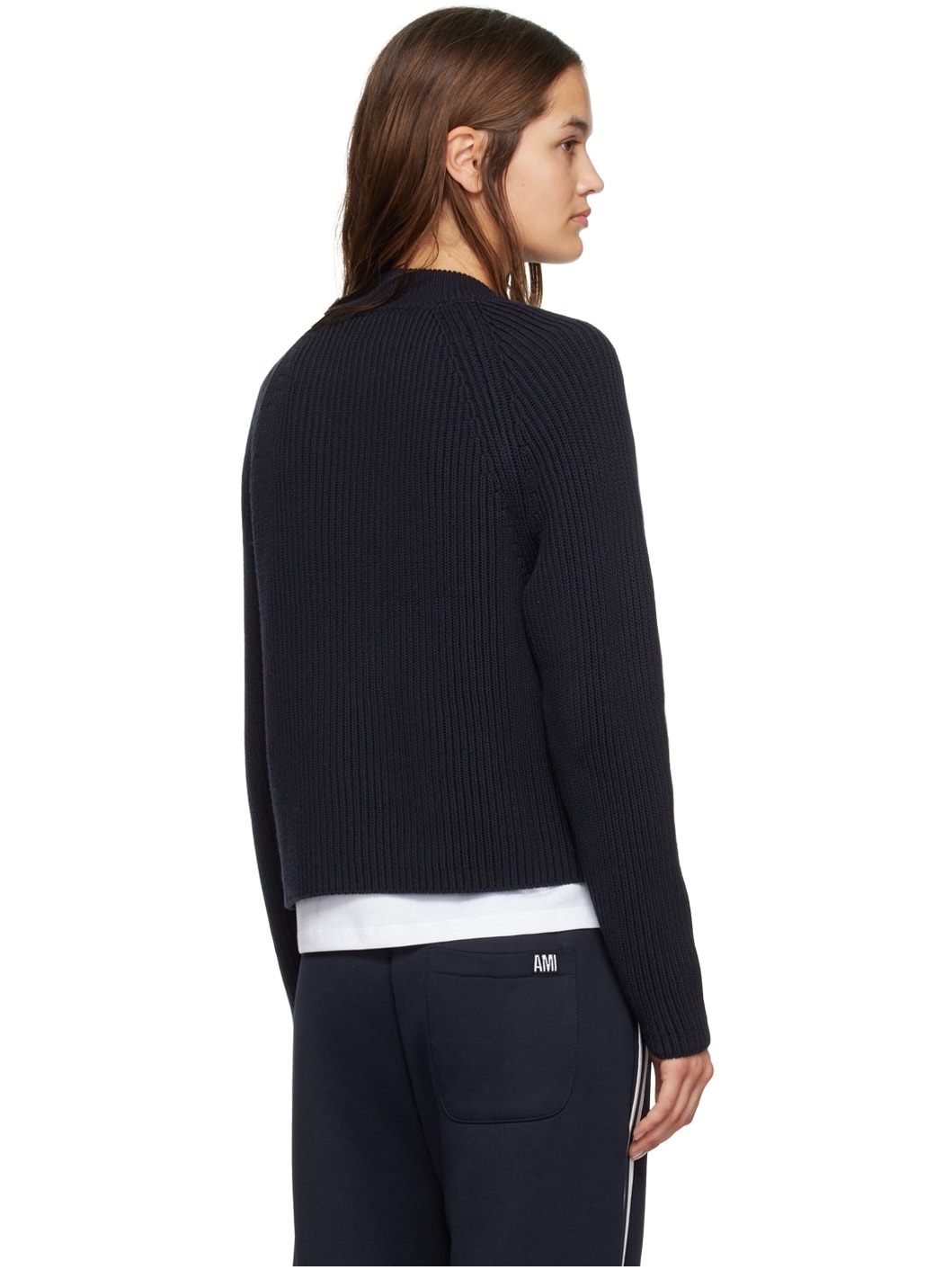 Navy Patch Sweater - 3