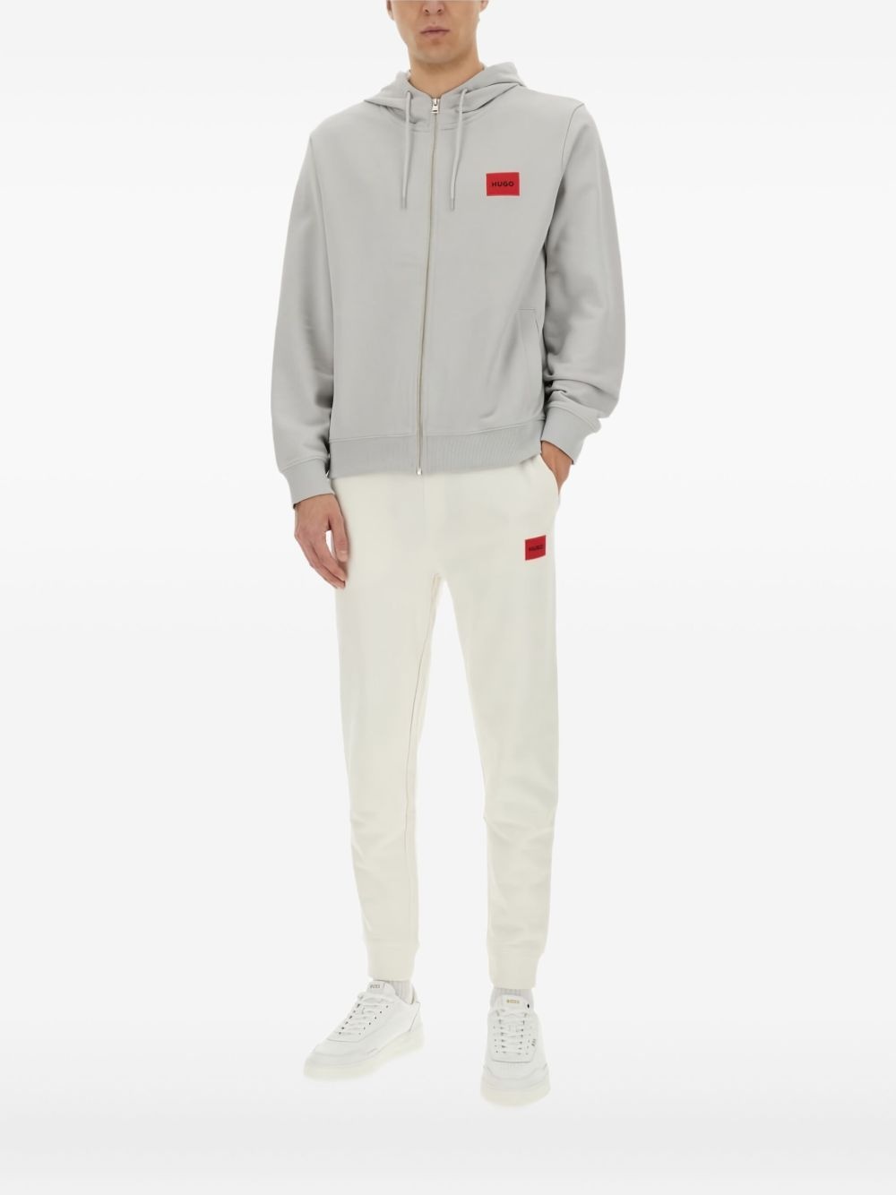 zip-up hooded sweatshirt - 2