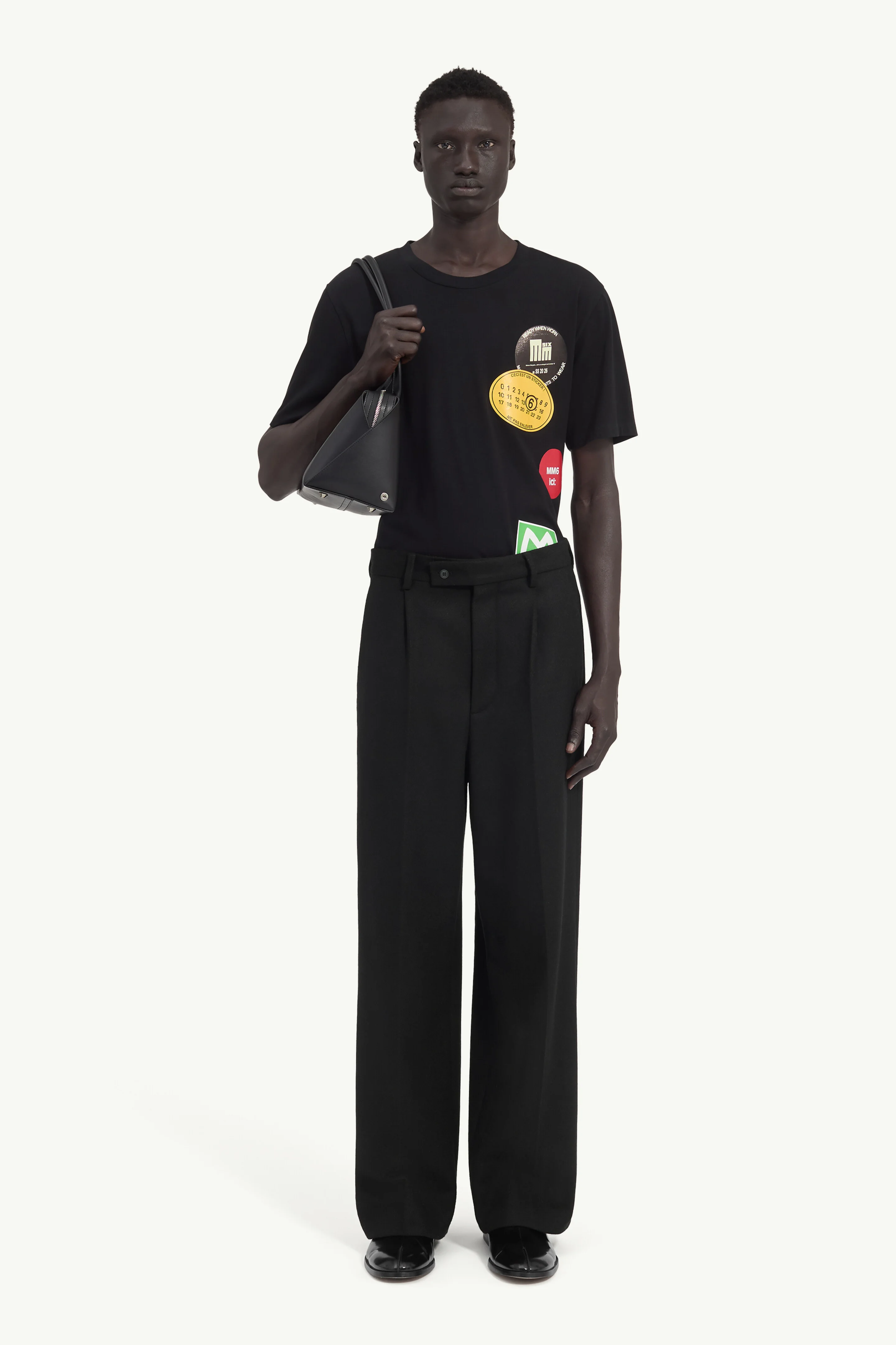 Soft flannel pleated trousers - 1