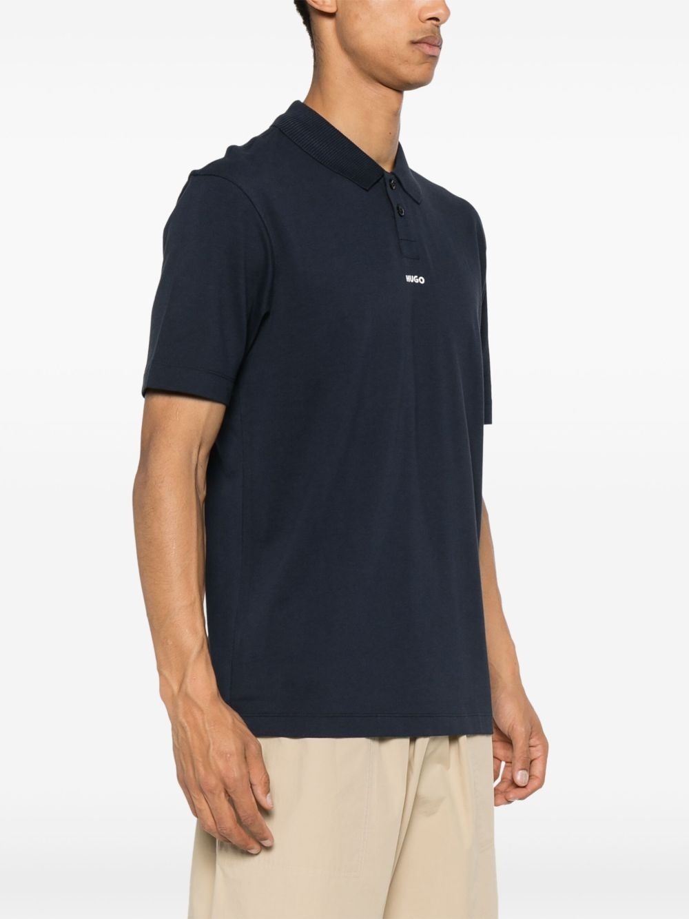 logo-print polo shirt - 3
