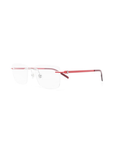 Montblanc rectangle-shape frameless glasses outlook