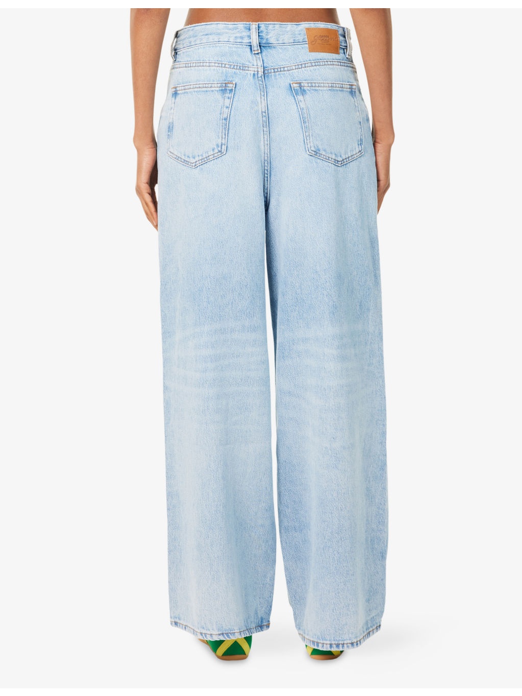 High-Rise Wide-Leg Denim-Blend Jeans - 4