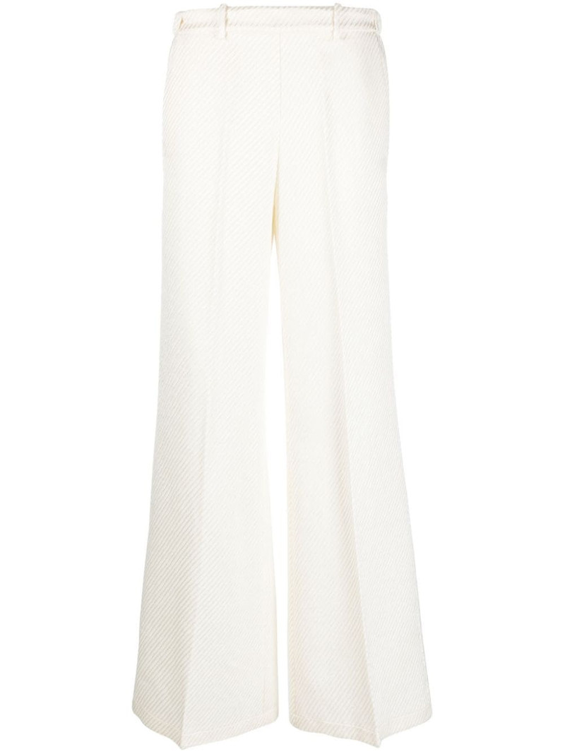 fine-ribbed wide-leg trousers 1