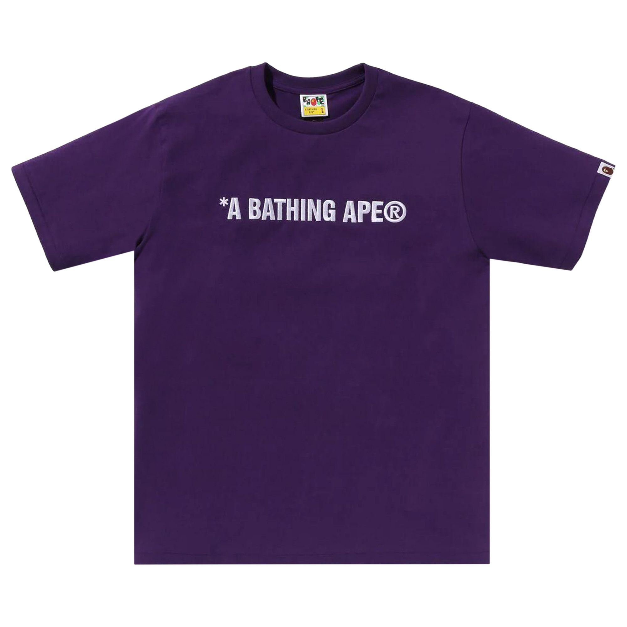 BAPE A Bathing Ape Logo Tee 'Purple' - 1