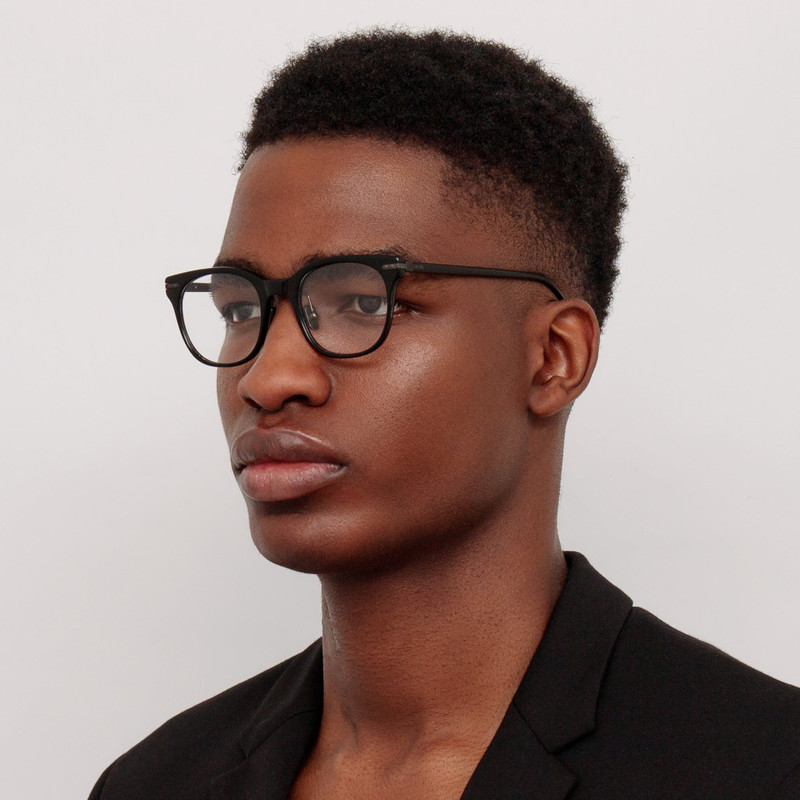 LINDA FARROW Arch Optical in Black and Matt Nickel outlook