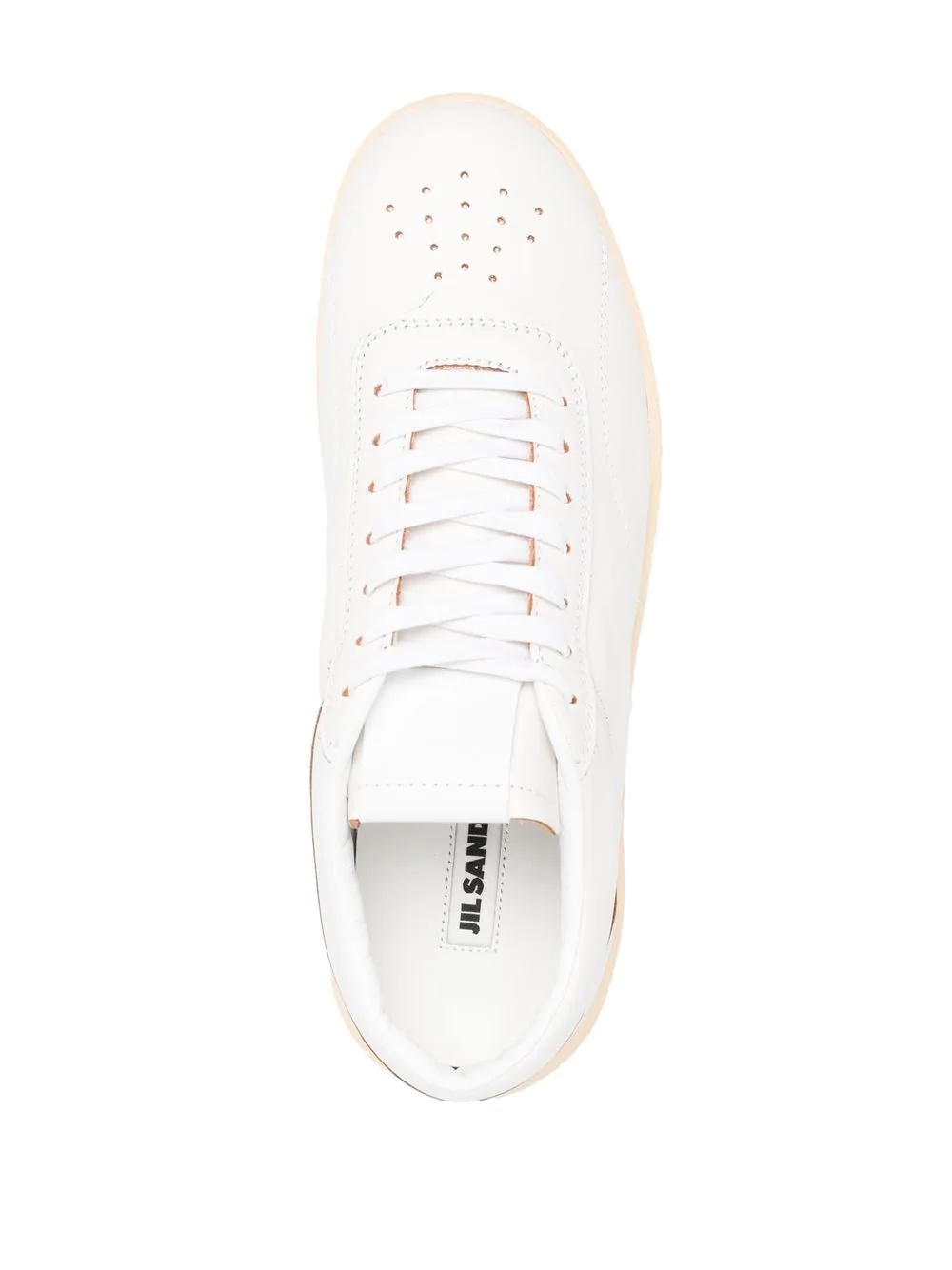 lace-up leather sneakers - 4