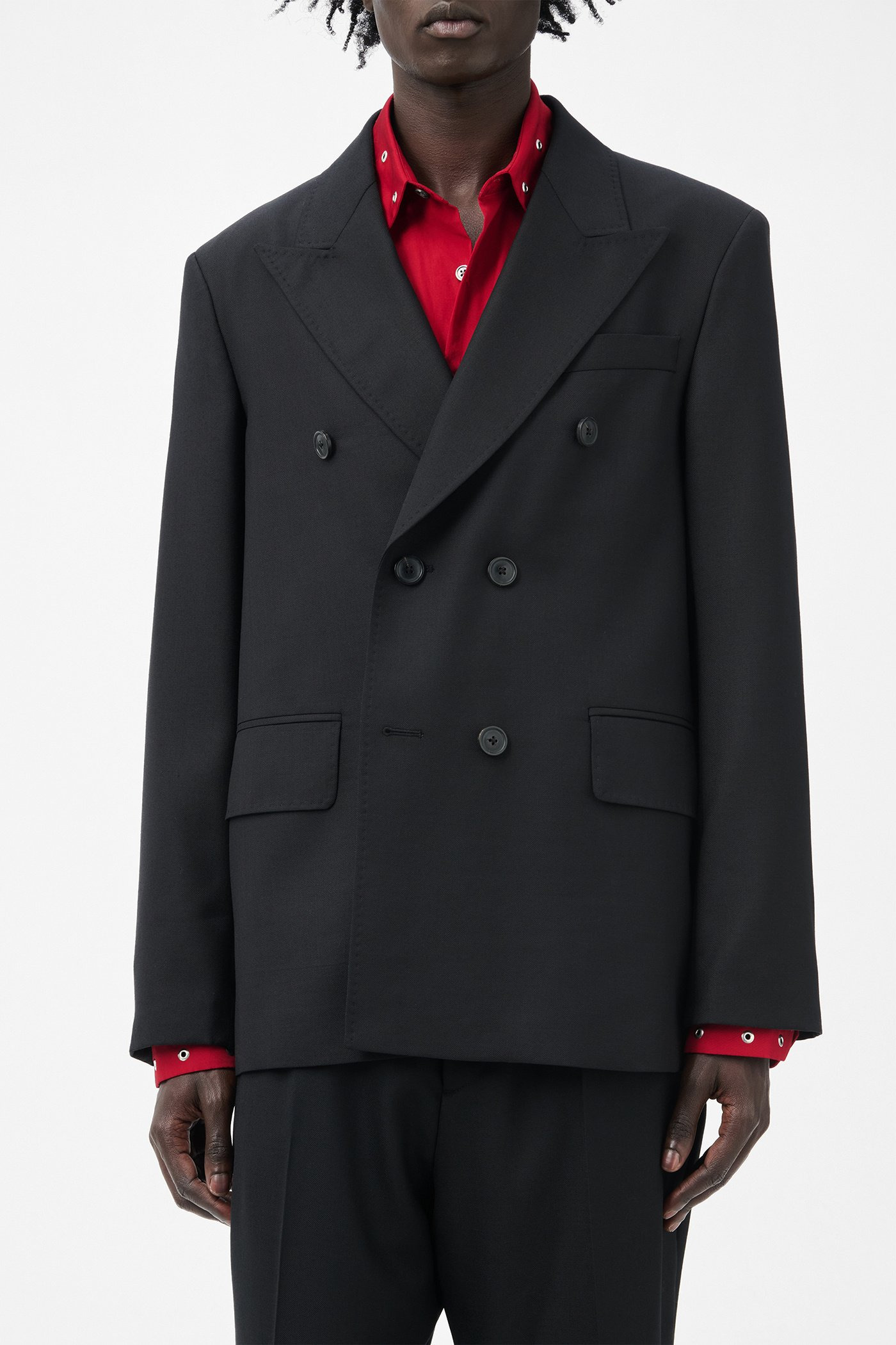 Unconstructed DB Blazer Black Panama Wool - 4