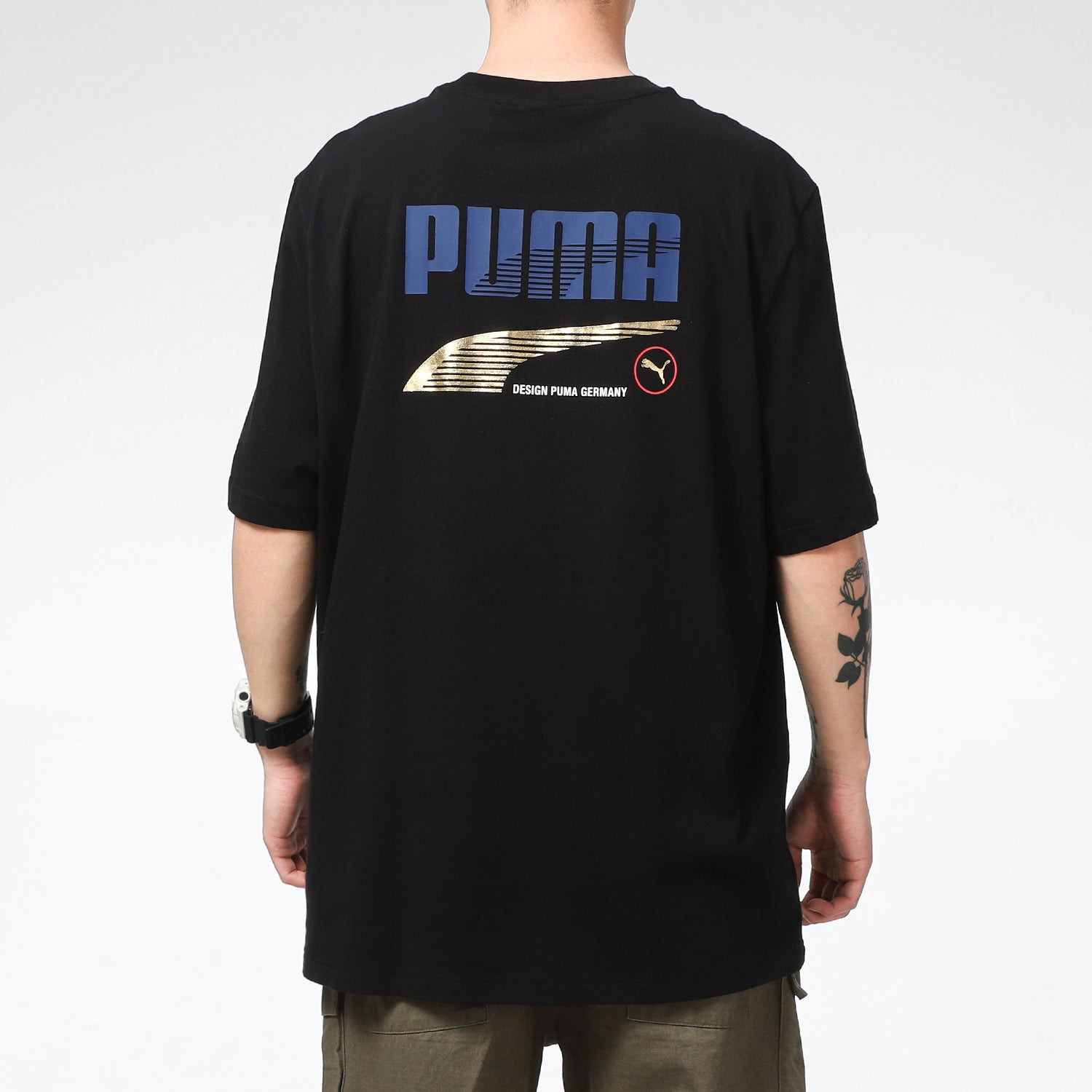 PUMA Team Graphic T-Shirt 'Black' 532704-01 - 4