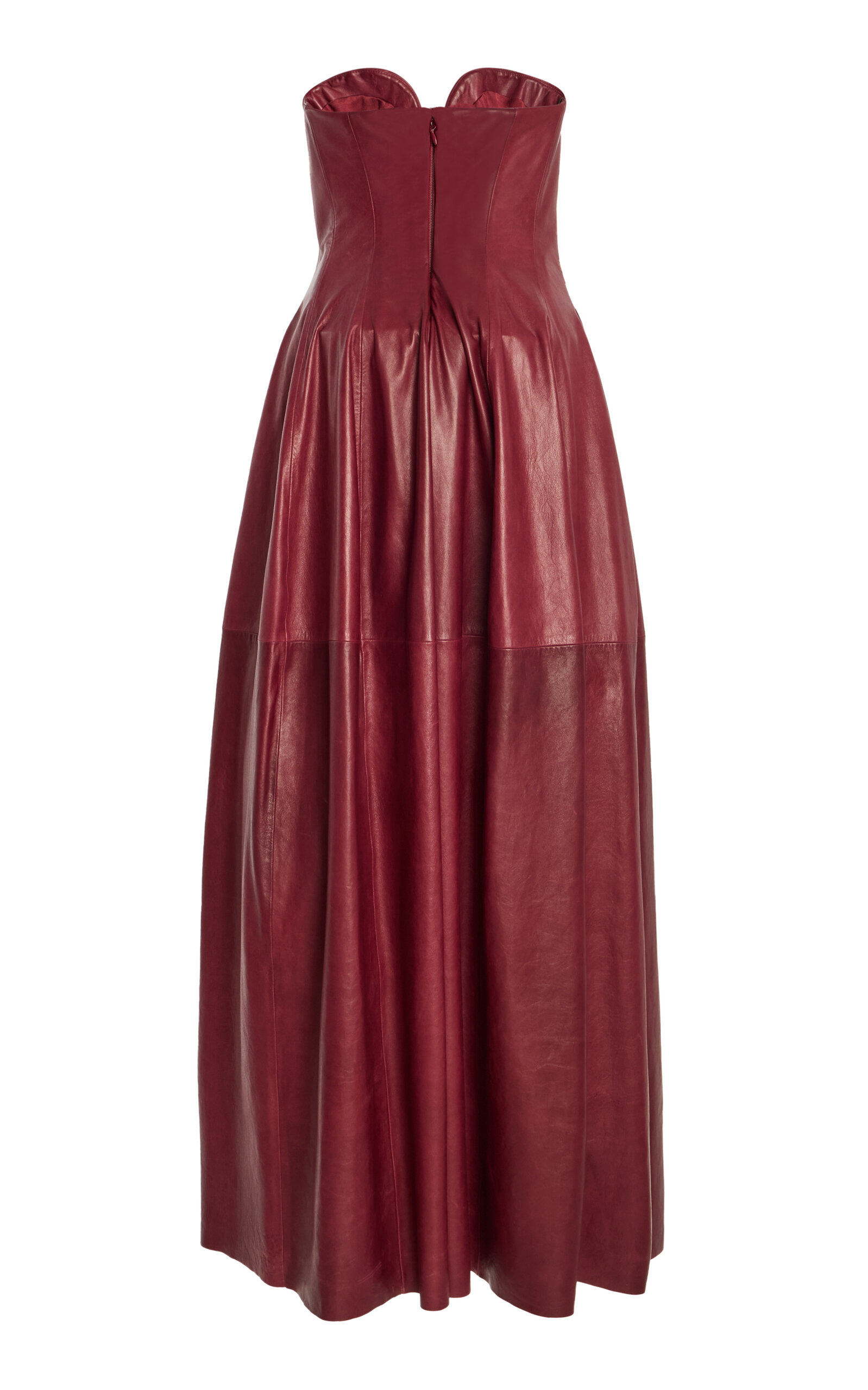 Carrington Bustier Lambskin Gown burgundy - 6