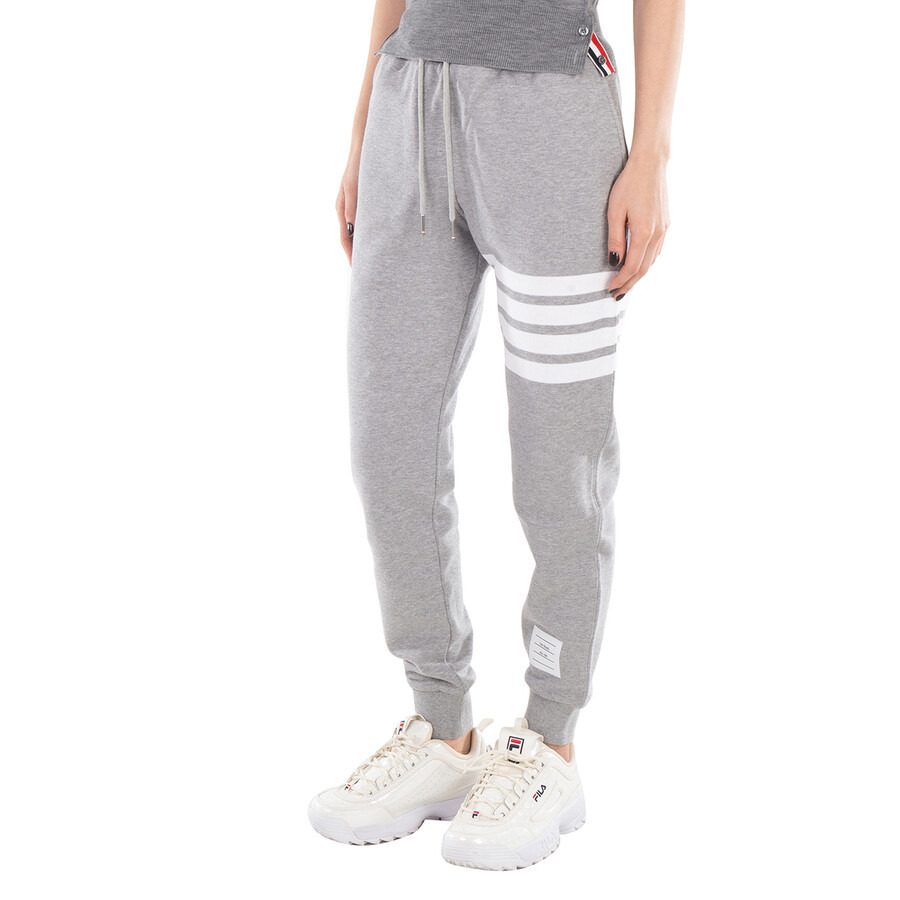 Thom Browne Light Grey 4-Bar Engineered Track Pants - 2