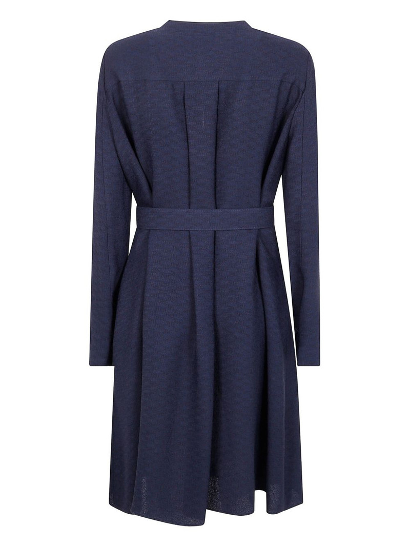 EMPORIO ARMANI belted keyhole-neck dress outlook