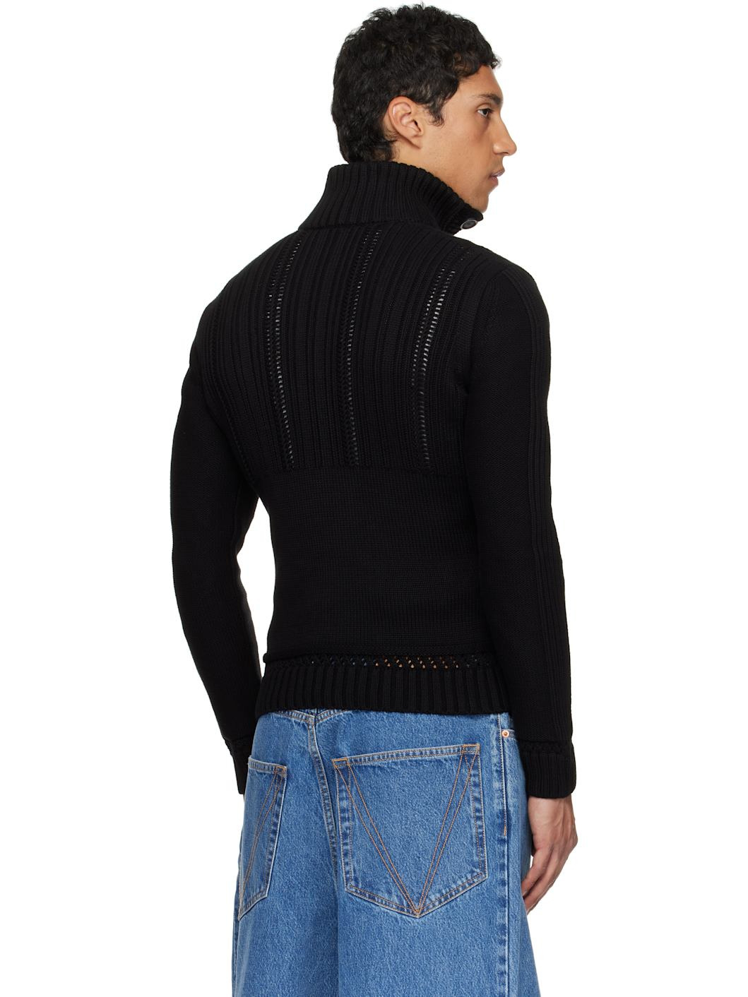 Black Cargo Cardigan - 3
