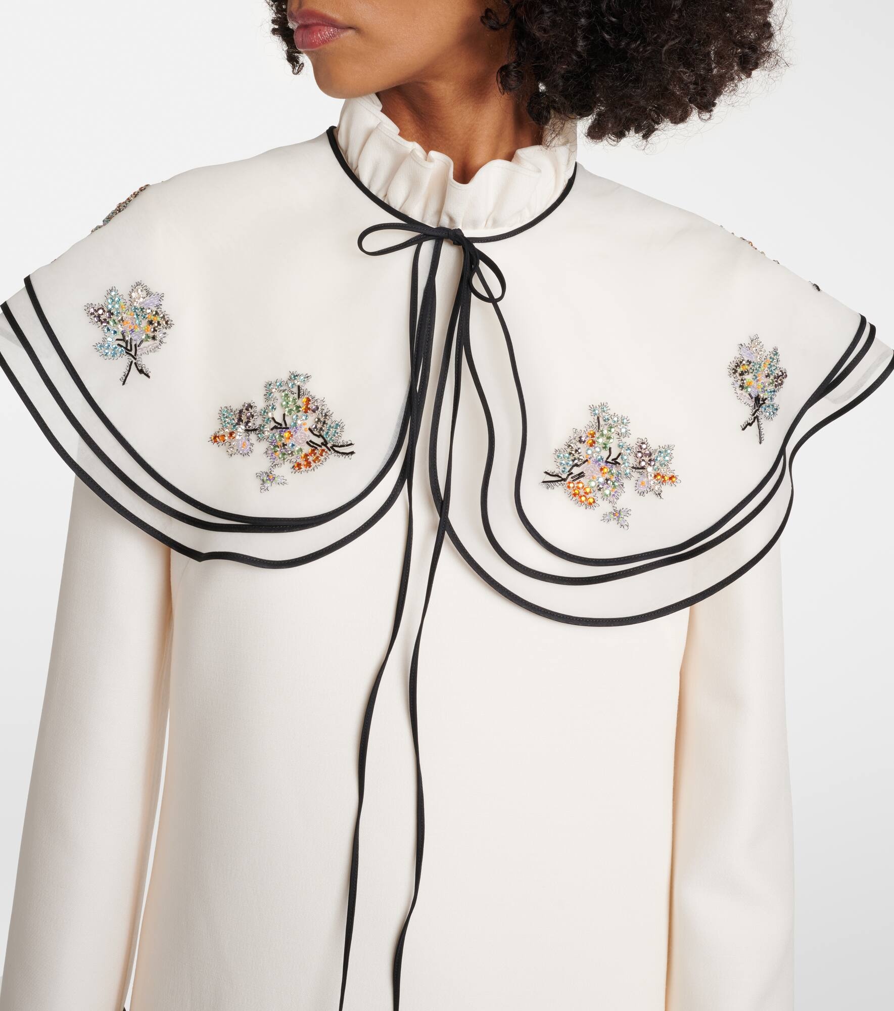 Crepe Couture embroidered midi dress - 4