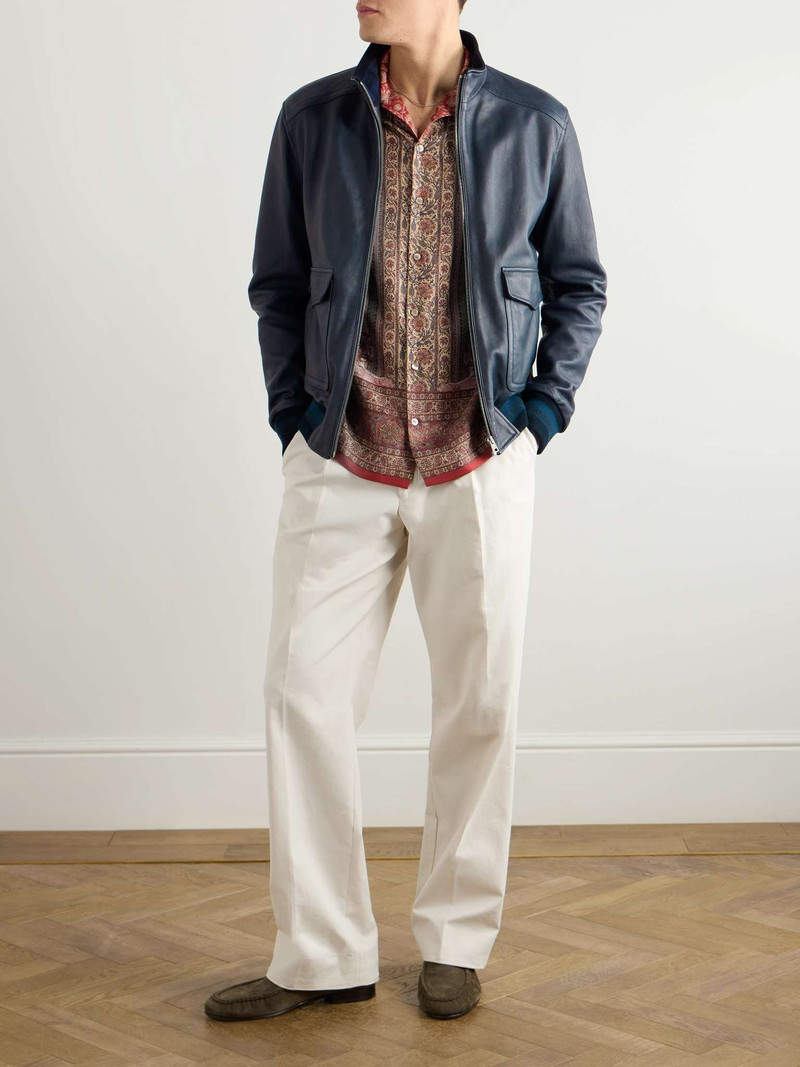 Etro Leather Bomber Jacket outlook