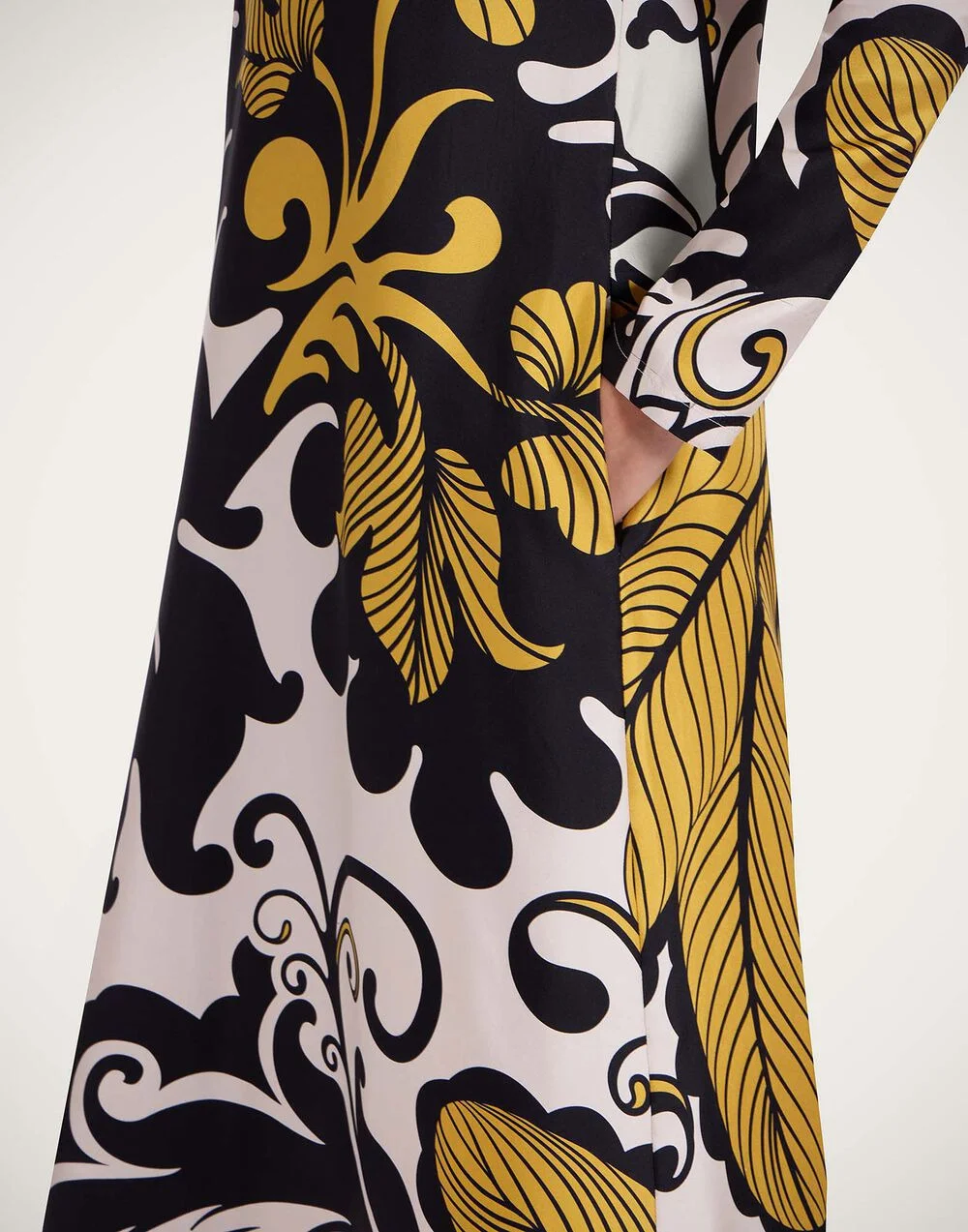 knee length dresses for ladies LONG SLEEVE SWING DRESS main image 0