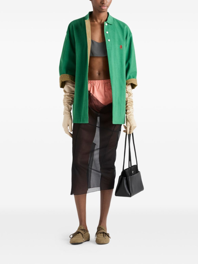 Prada crepe de chine top outlook