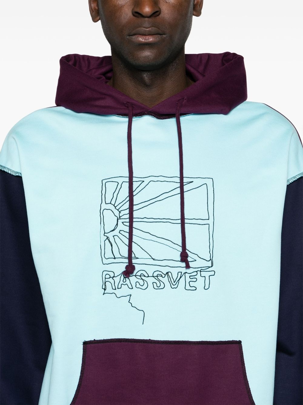 logo-embroidered cotton hoodie - 5