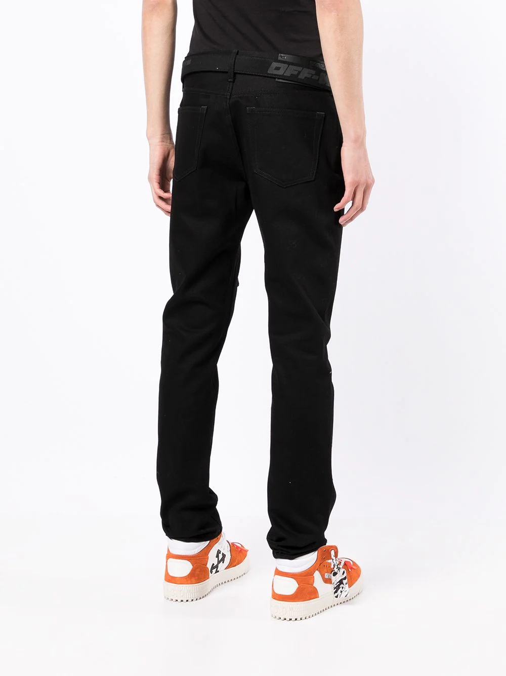 industry-belt skinny jeans - 4