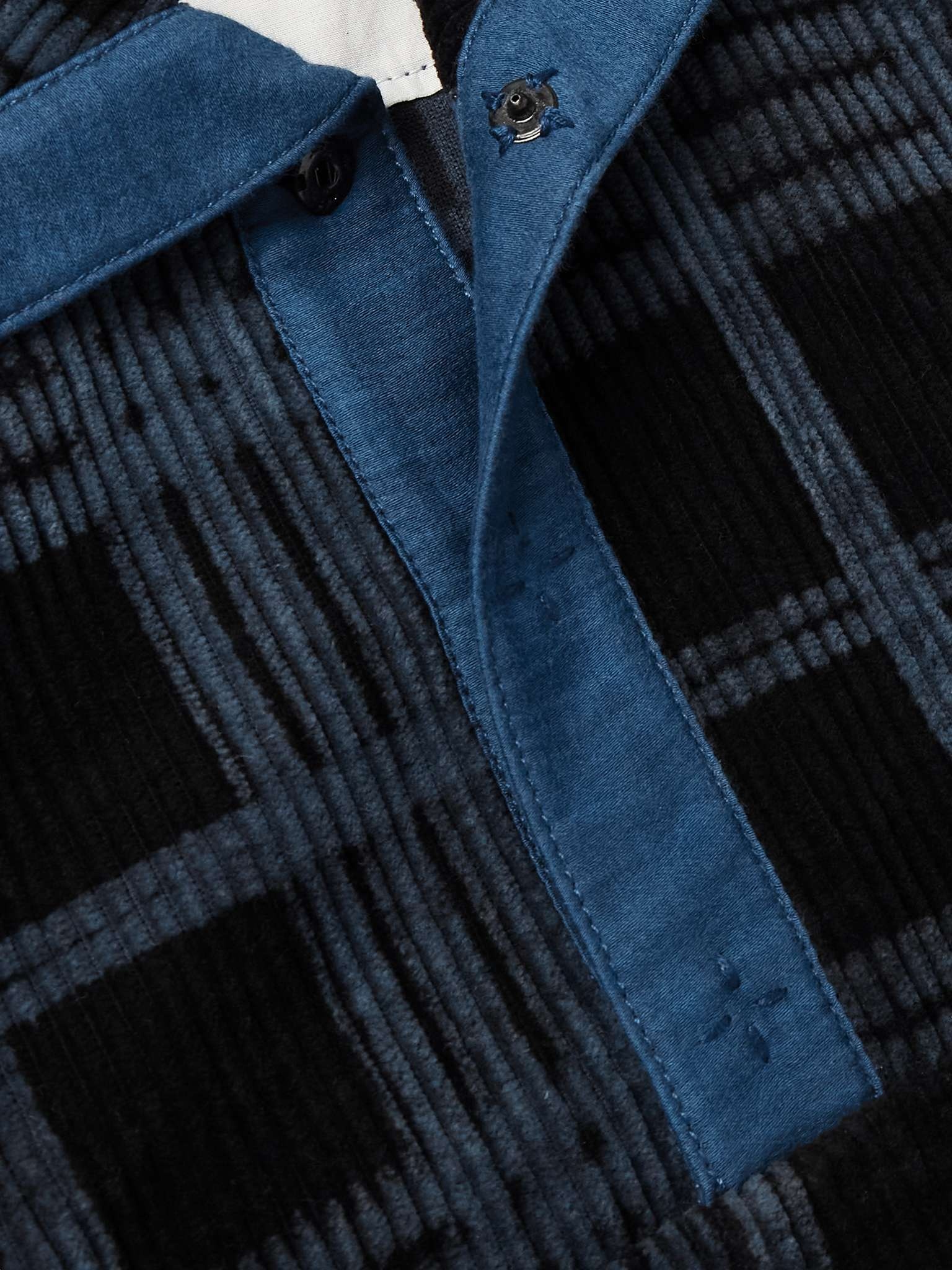 Polite Logo-Embroidered Checked Organic Cotton-Corduroy Sweatshirt - 4
