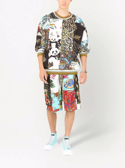 Dolce & Gabbana knee-length patchwork cargo shorts outlook