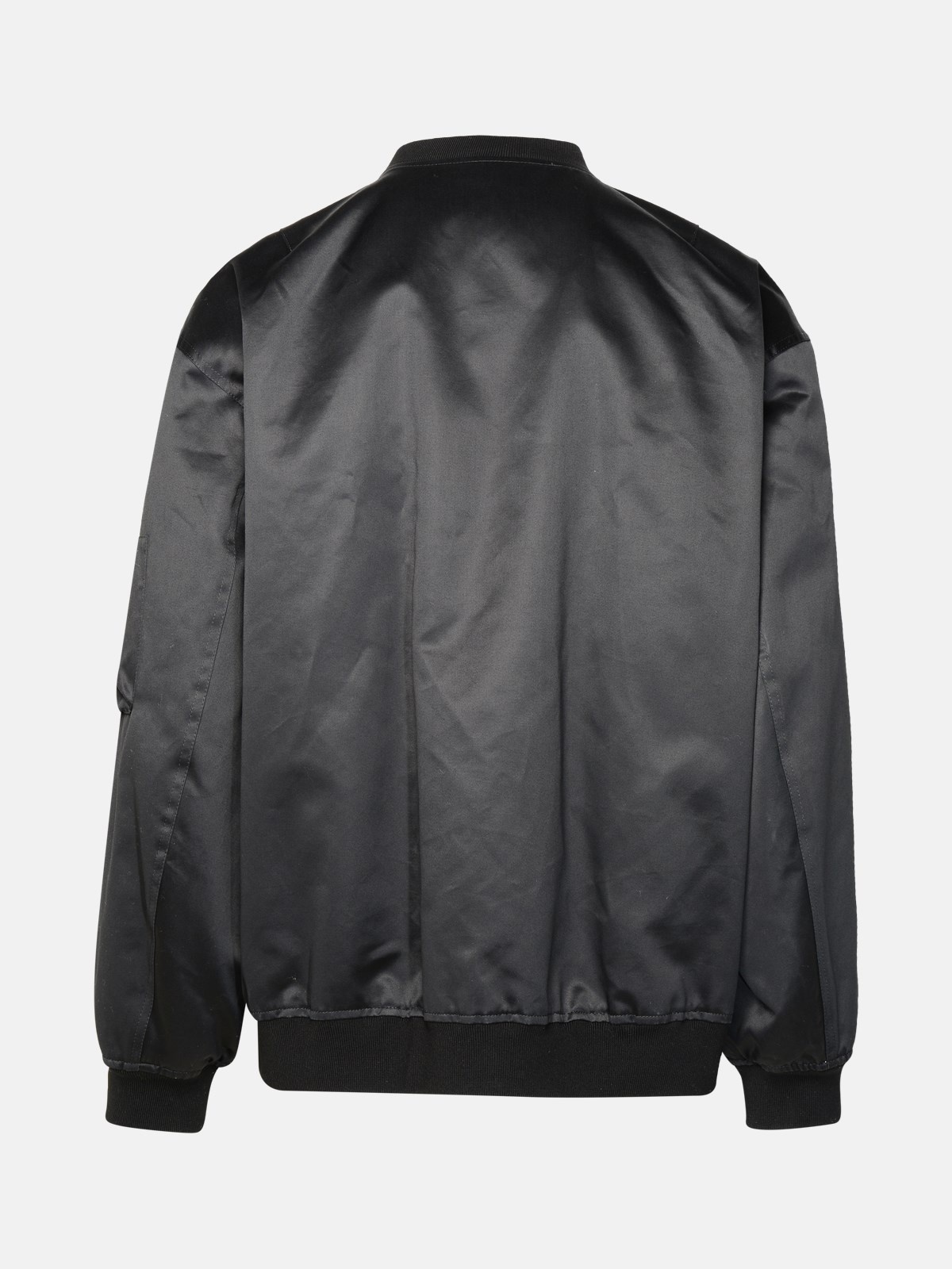 BLACK COTTON BOMBER JACKET - 3