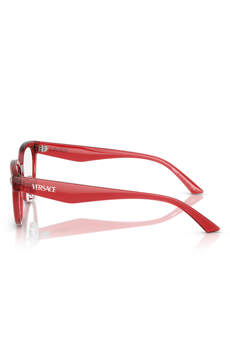 Versace 54mm Pillow Optical Glasses in Trans Red 3