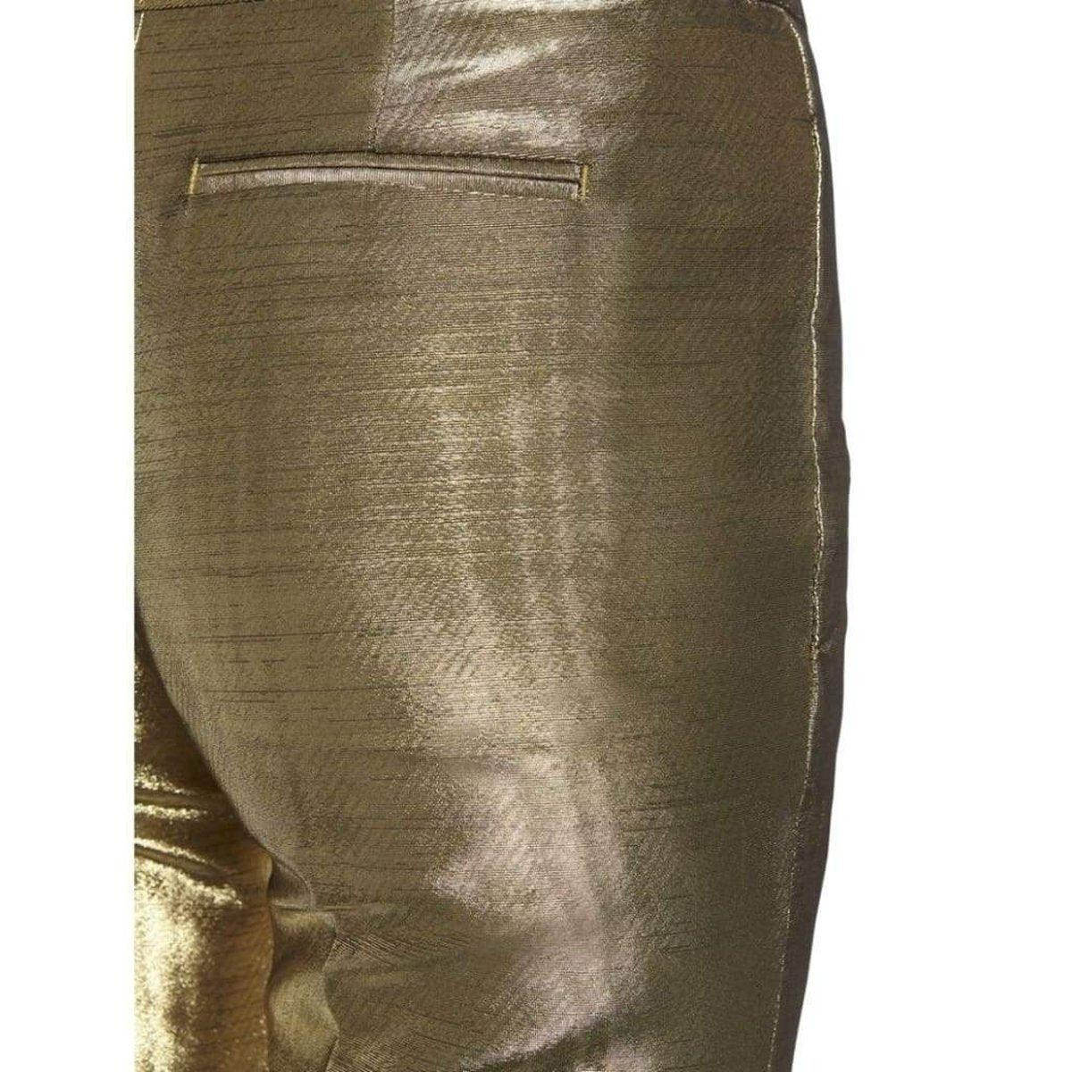 Metallic Moire Cigarette Pants - 5