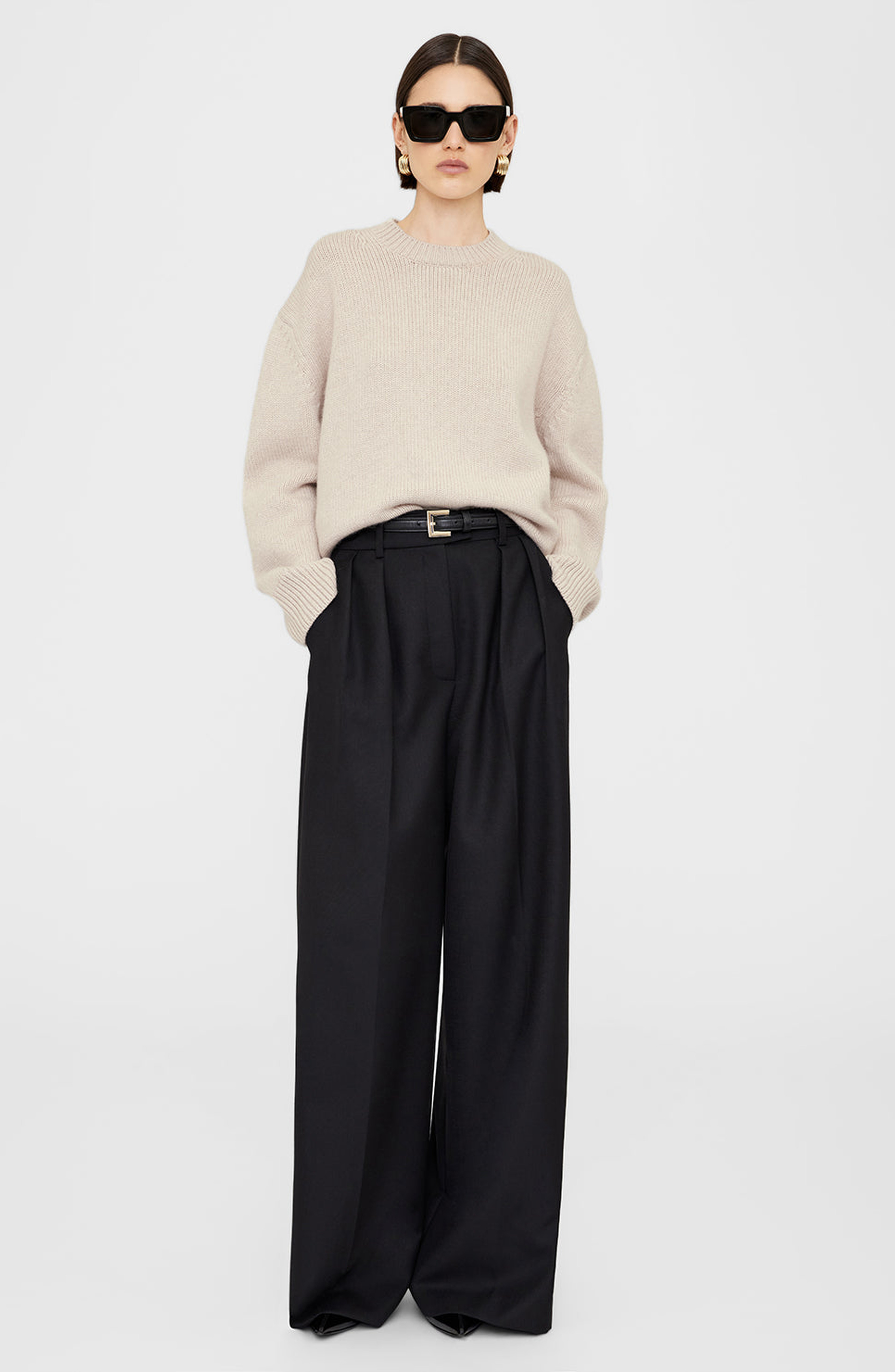 ANINE BING Rosie Sweater in Oatmeal at Nordstrom - 5
