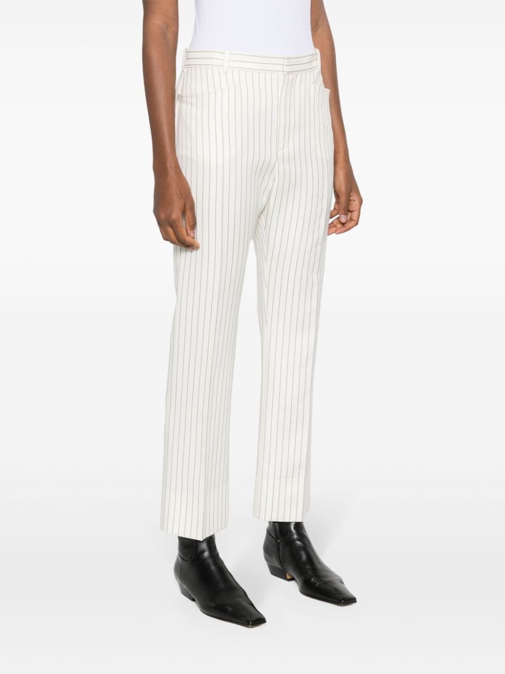 striped straight-leg trousers - 3