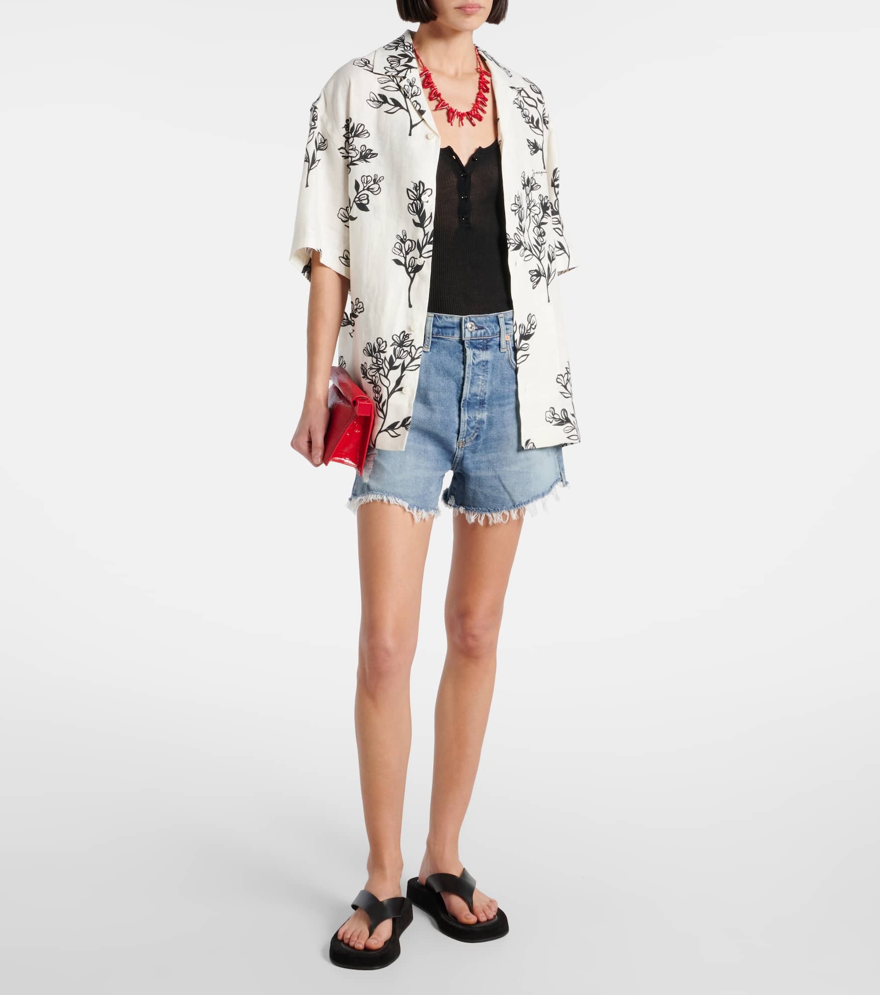 Marlow distressed denim shorts - 2