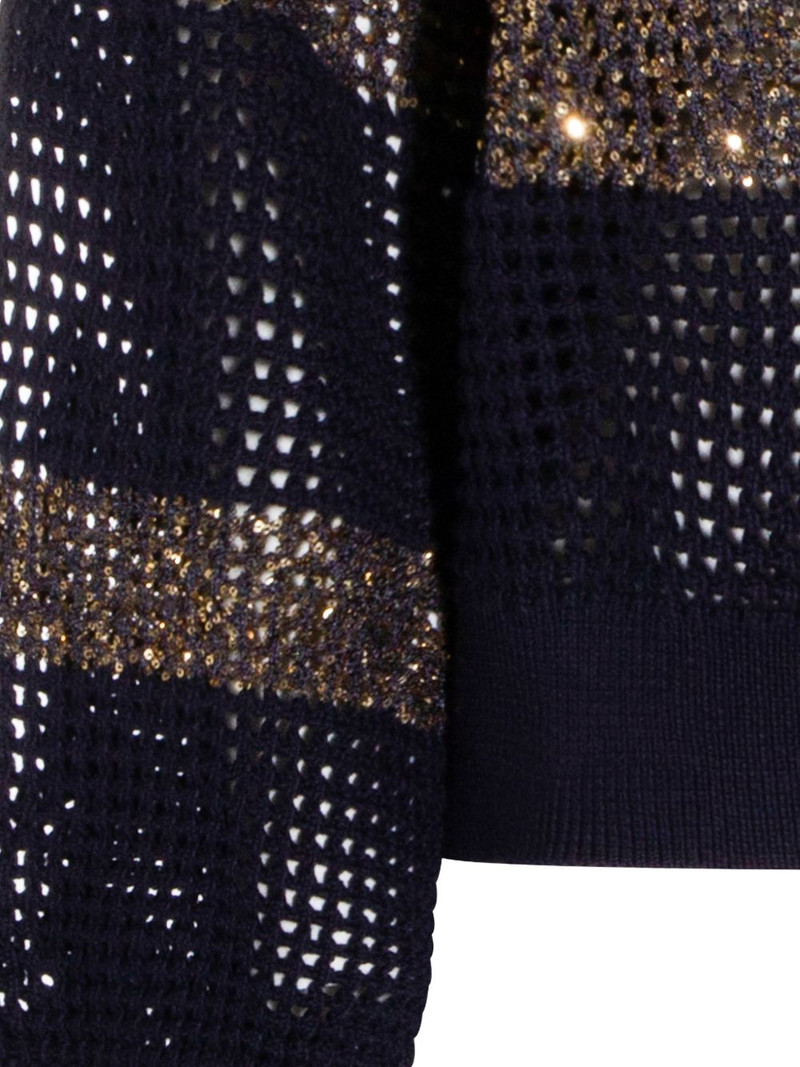sequin-embellished open-knit sweater 3