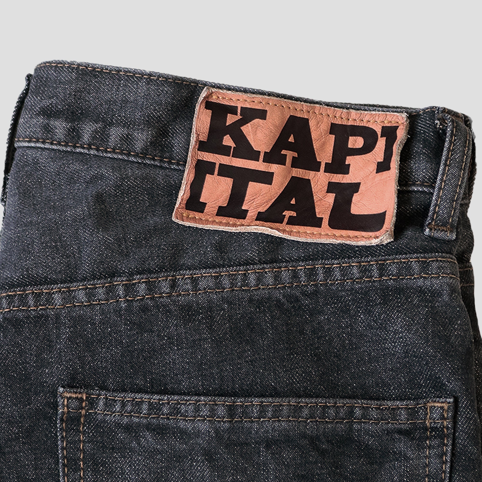14oz BLACK DENIM 5P FLARE JEANS - 7