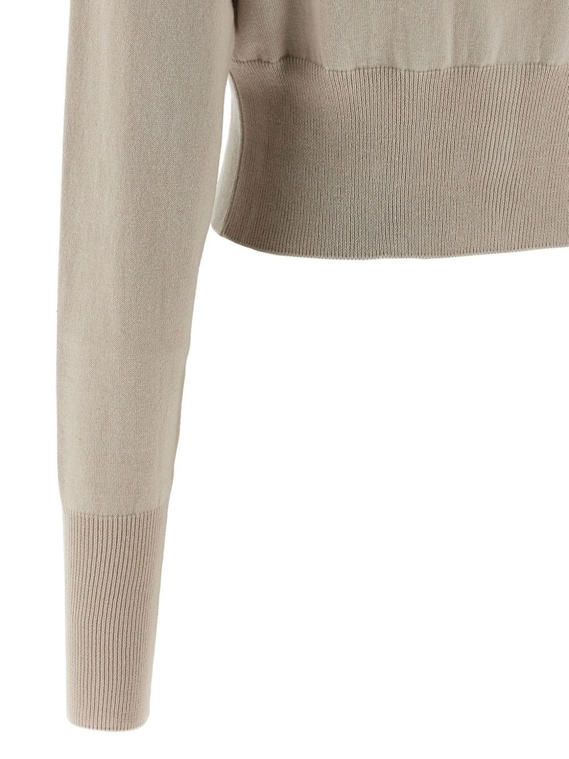 embroidered-logo crop-length cardigan 3