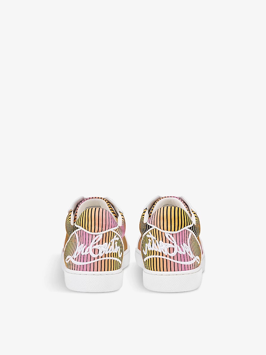 Fun Vieira Orlato brand-embellished leather low-top trainers - 4
