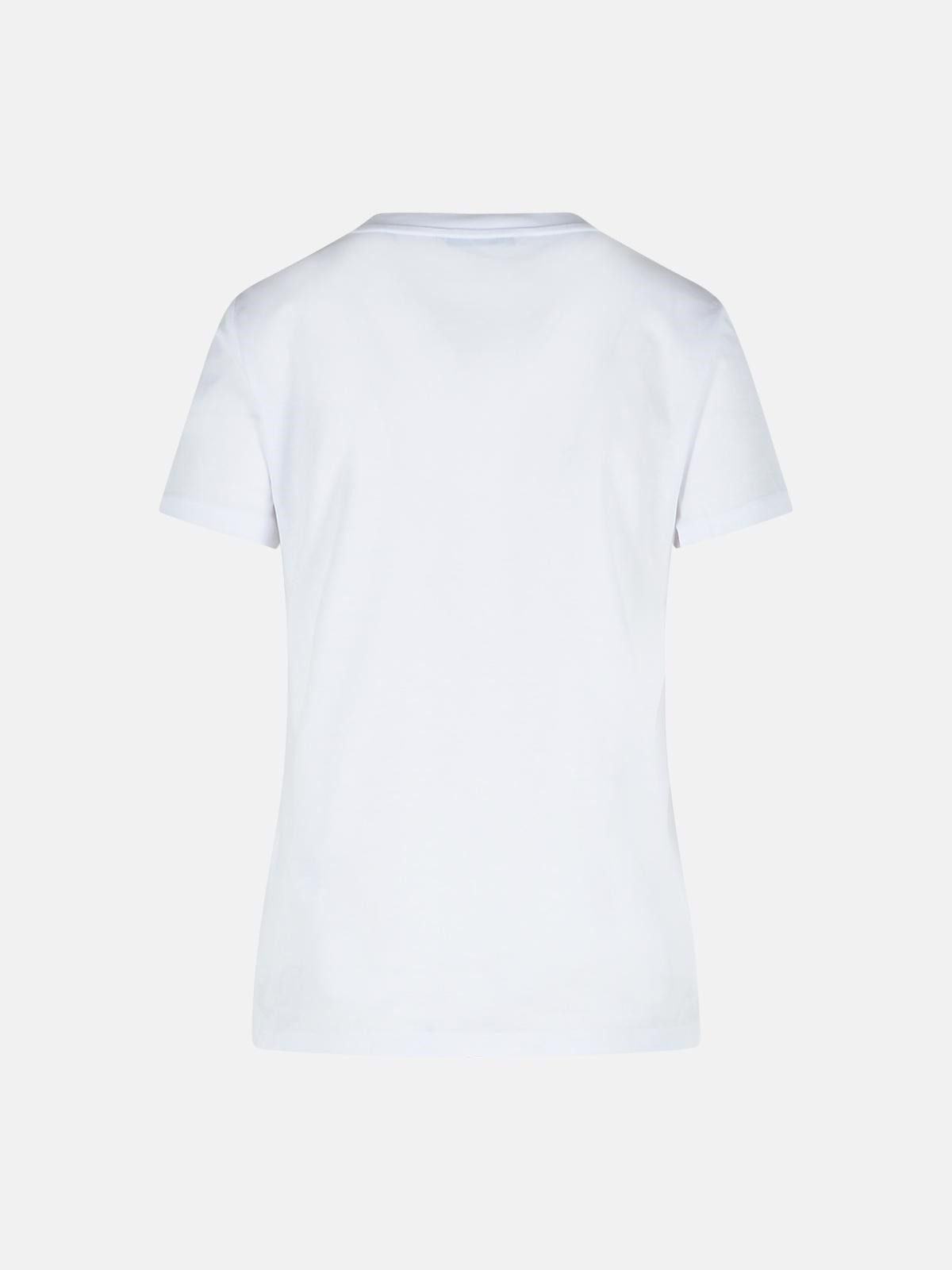 'ACACIA' WHITE COTTON T-SHIRT - 3