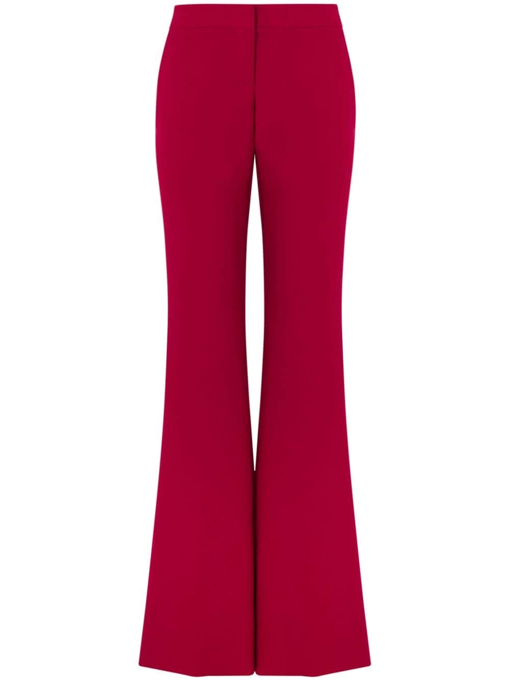 low-rise flared trousers - 1