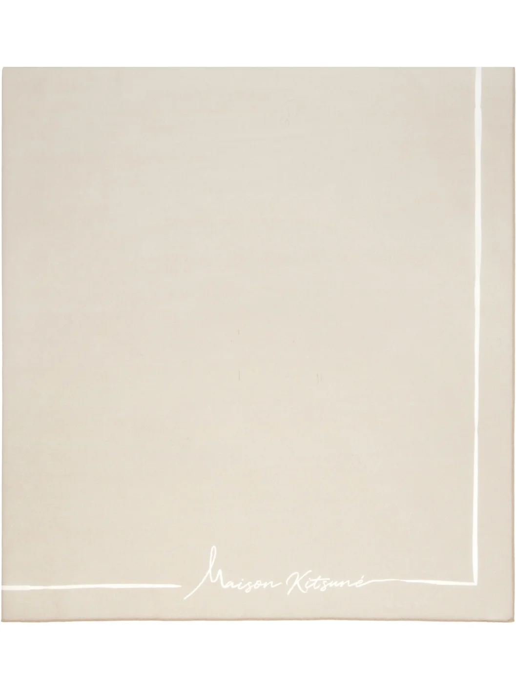 Beige Poetic Script Scarf - 1