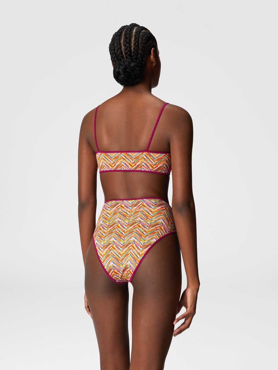 Reversible bikini with print and high bottom - 3