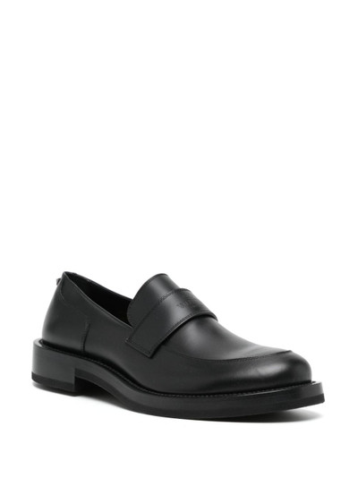Valentino logo-debossed leather loafers outlook