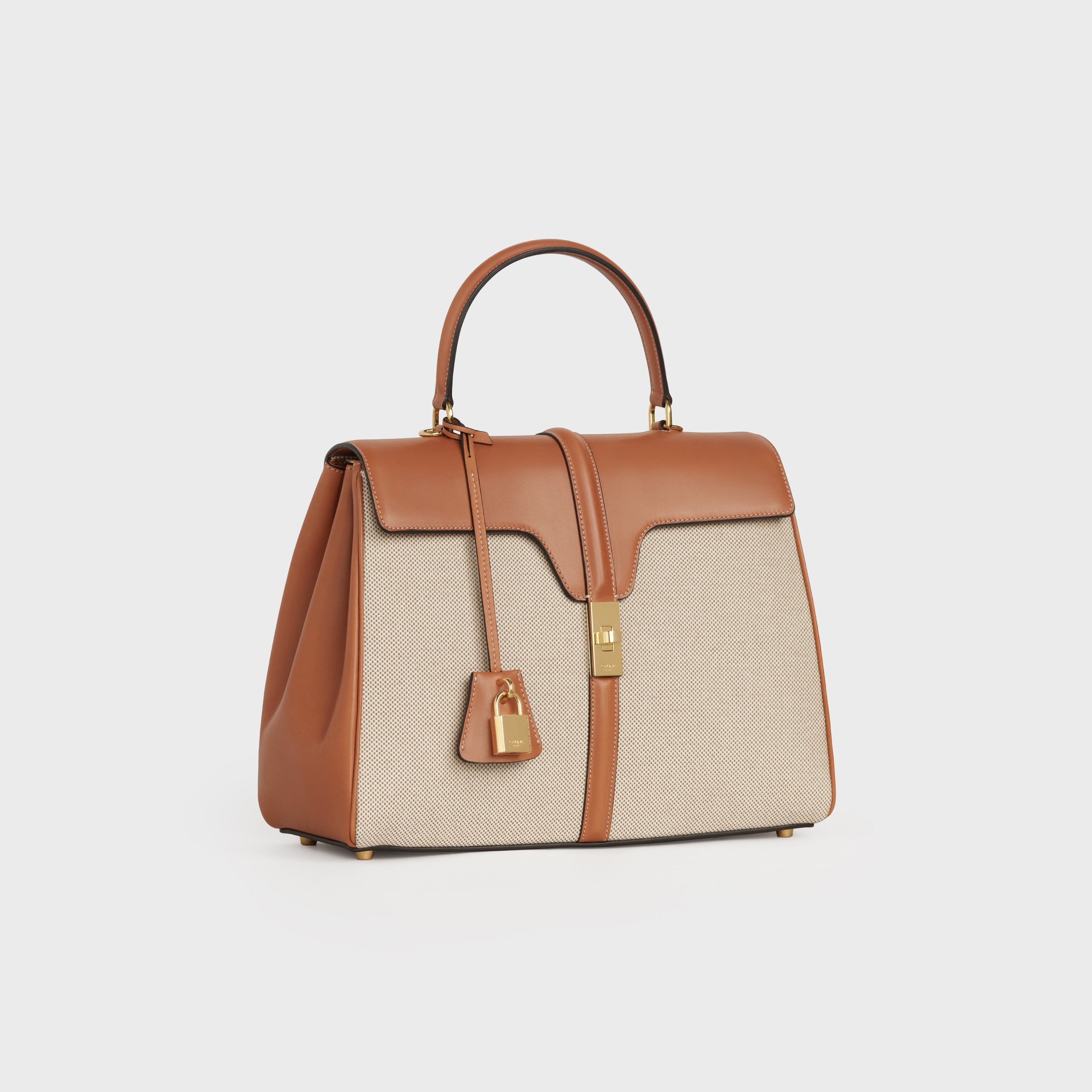 Medium 16 Bag in Textile and Natural Calfskin - 2