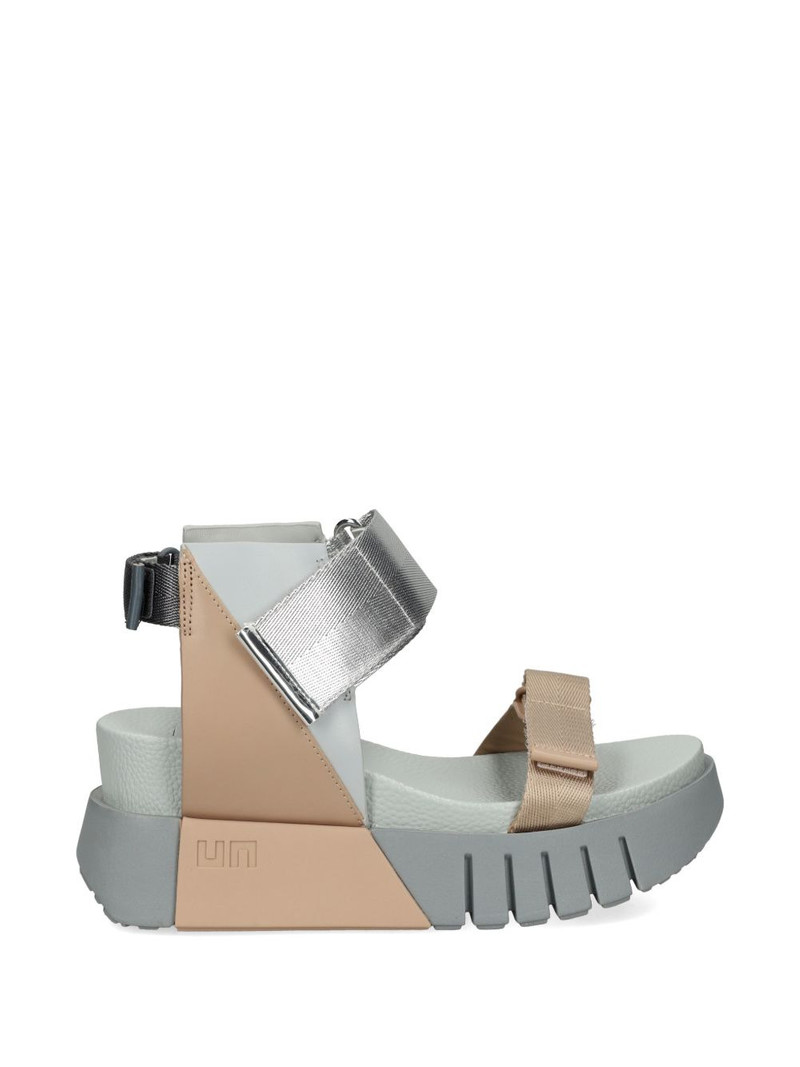 Delta Run panelled metallic sandals 1