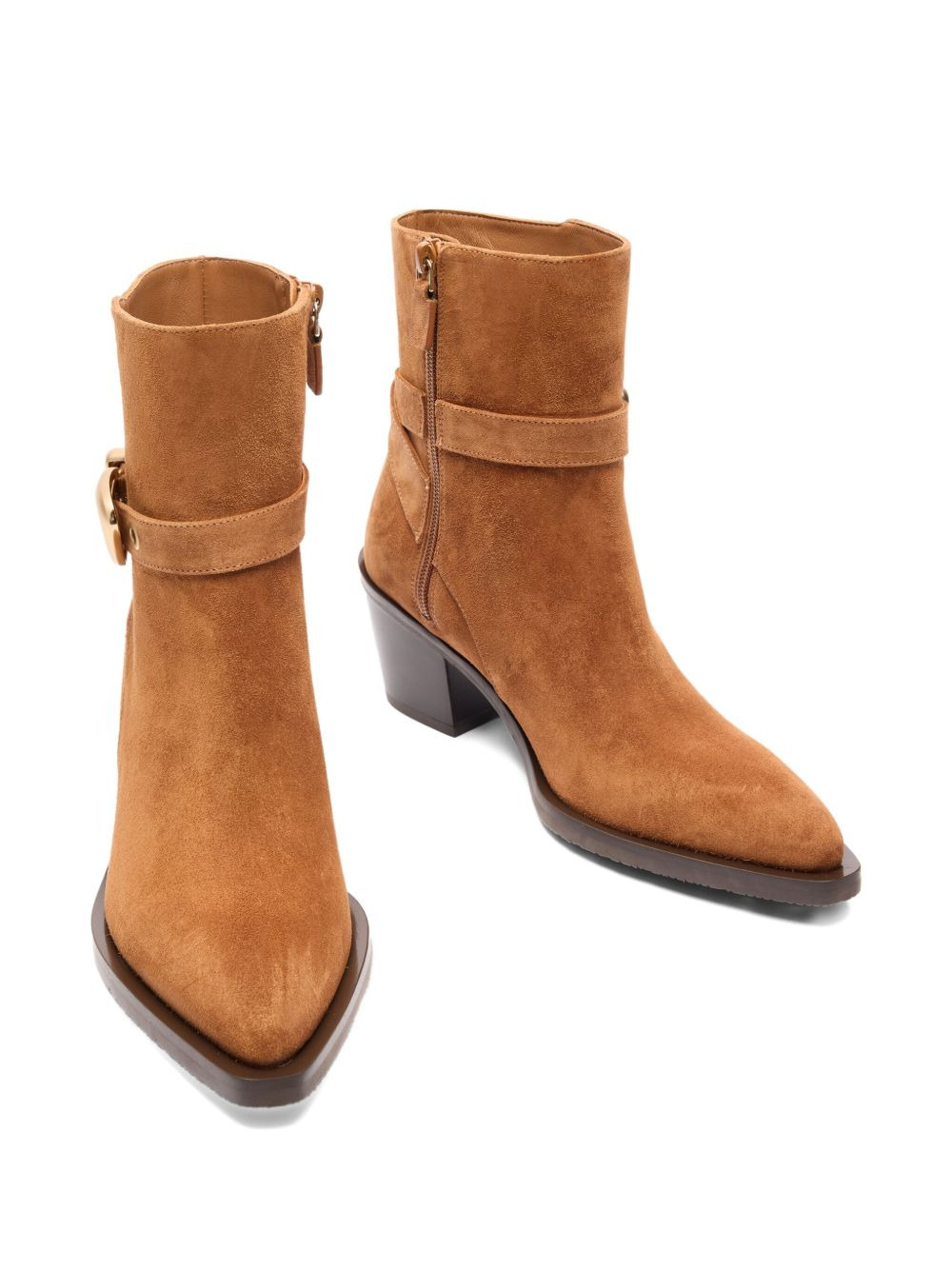 60mm Maven buckle-strap suede boots - 5