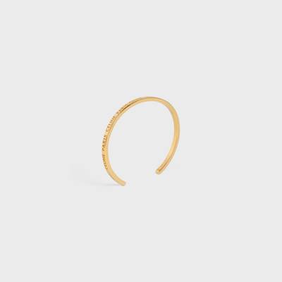 CELINE Celine Paris Thin Cuff in Brass with Gold Finish outlook