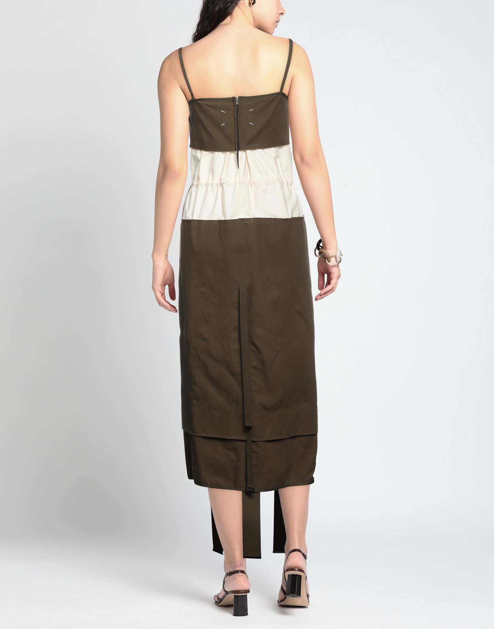 Military green Women's Elegant Dress - 4