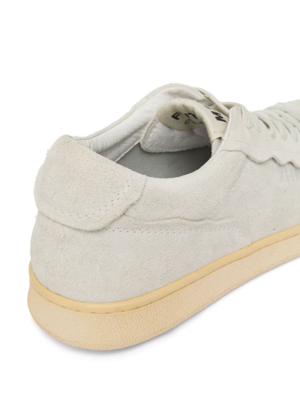 panelled leather sneakers - 4