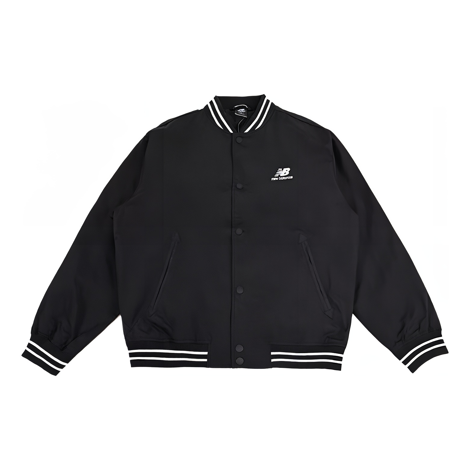 New Balance Logo SDS Baseball Jacket 'Black' AMJ33362-BK - 1