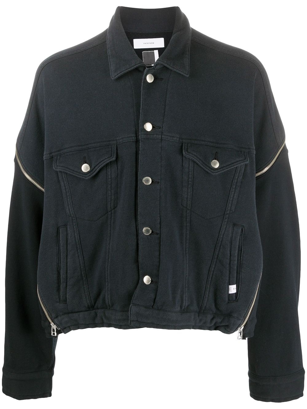 zip detail jacket - 1