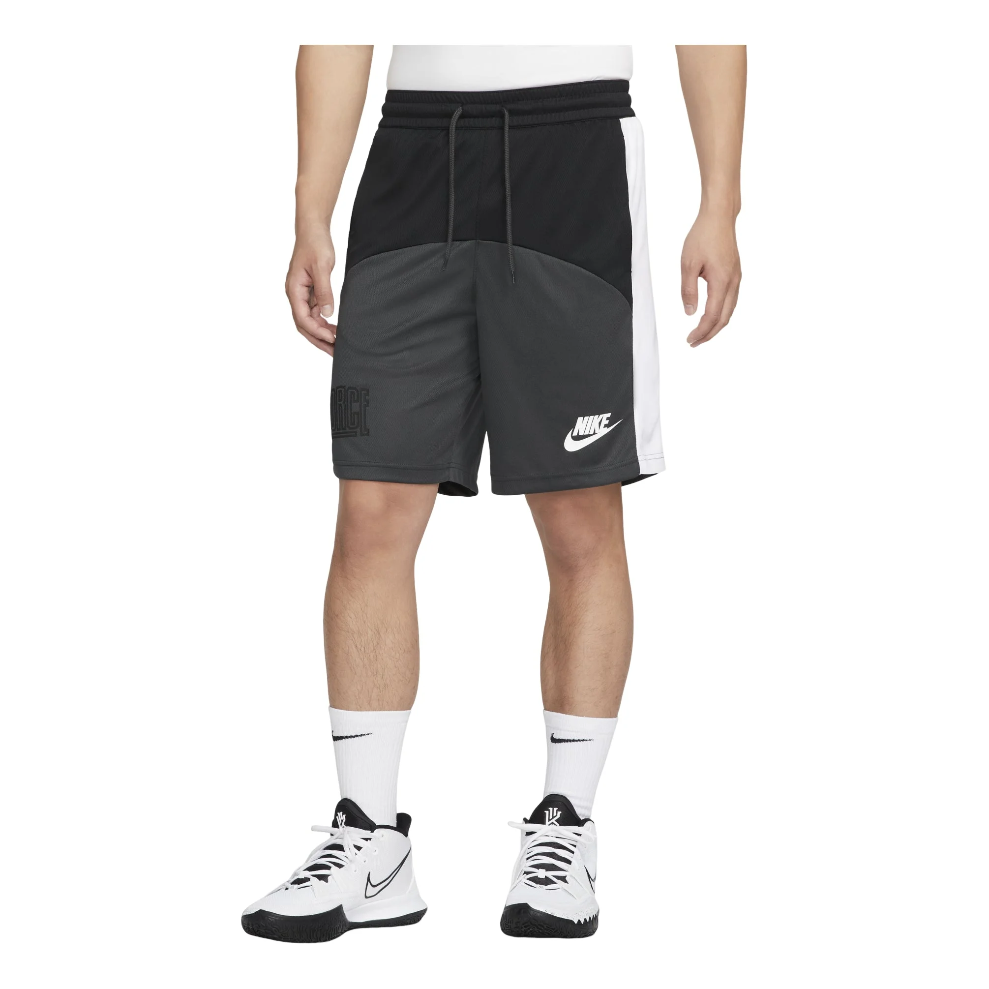 Men's Nike Colorblock Logo Straight Shorts Black Gray DQ5827-010 - 1