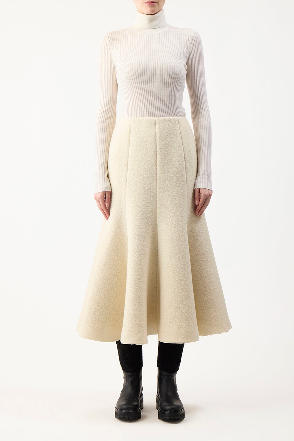 Amy Skirt in Recycled Cashmere Felt - 2