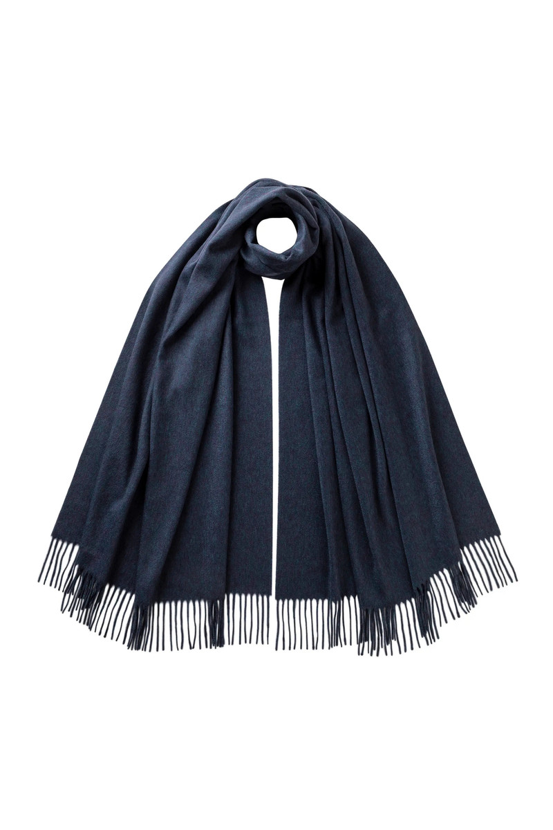 Navy Cashmere Stole 1